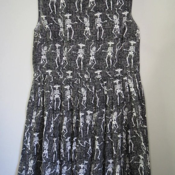 DANGERFIELD - SKELETON DRESS - COTTON - SIZE 12 - Picture 2 of 5